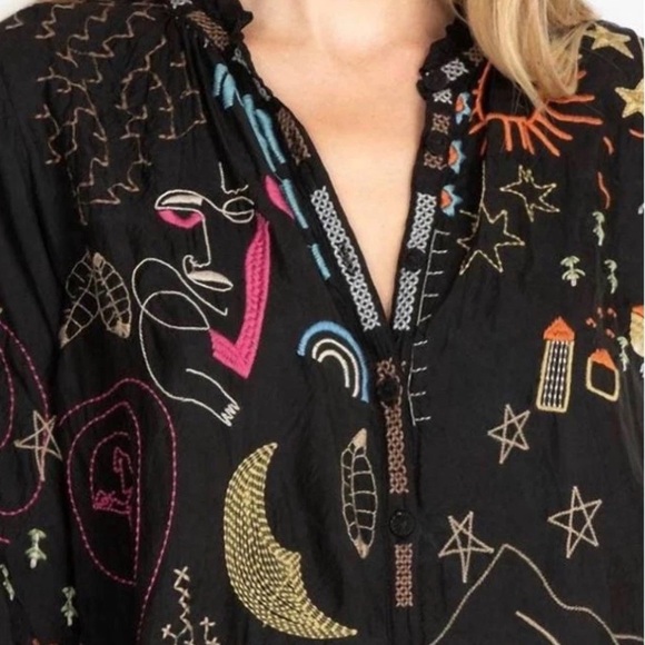 Johnny Was Biya Picassa heavily embroidered blouse NWT RARE - Picture 9 of 10
